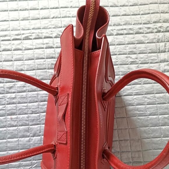 CELINE 
Smooth Calfskin Micro Luggage Red - Picture 3 of 8